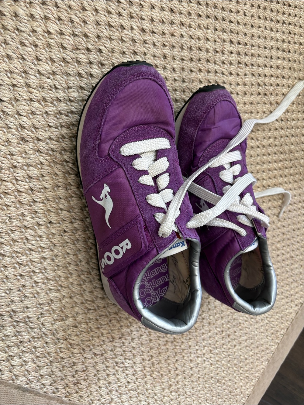 kangaROOS Purple and White Women's Sneakers - Picture 6 of 7
